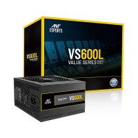 Ant Esports VS600L Value Series Power Supply With 1 x PCIe and 120mm Silent Fan (Black)